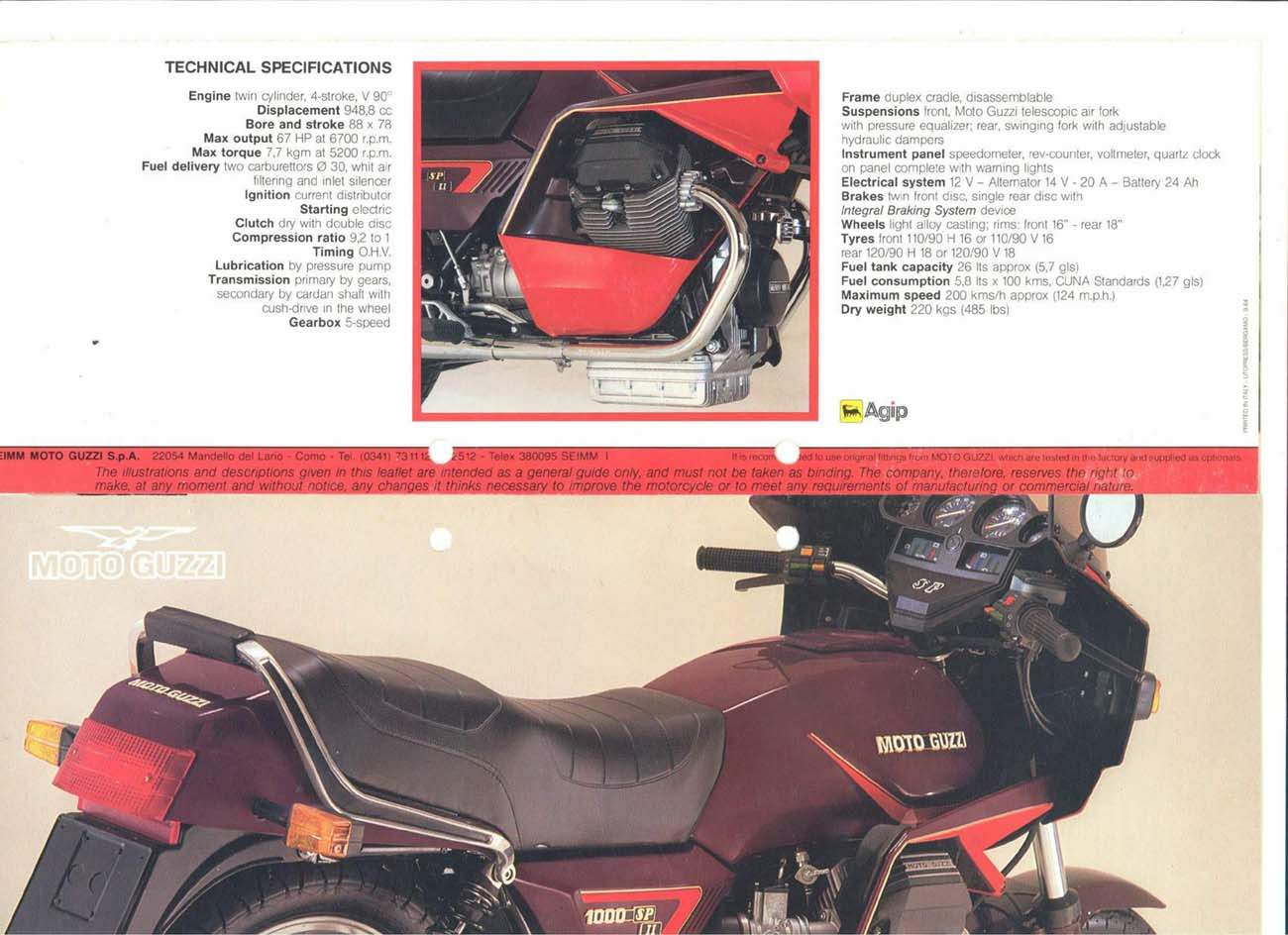 1983 Moto Guzzi 1000SPII Spada